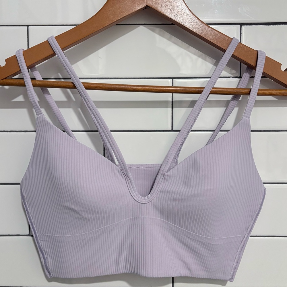 Lululemon Like a Cloud Strappy Longline Ribbed Bra *Light Support Purple Ash 8 - Picture 8 of 11